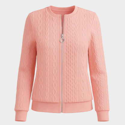 Suéter Bacalar – Suéter de punto trenzado con cierre